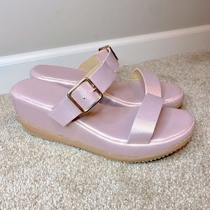 Pink Iridescent Sandals - Size 41